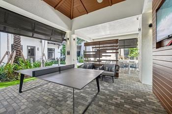 Courtyard & entertainment center